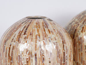 Más vendidos HNH Craft Round Mother of Pearl Florero de mesa moderno Diseño OEM Personalizar Hecho a mano Vietnam al por mayor - Product Image 2