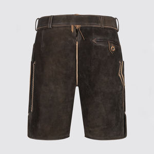Lederhosen en cuir de vachette de qualité supérieure |   Shorts en toile unie taille mi-haute High Street |   Costume d'Oktoberfest OEM - Product Image 6