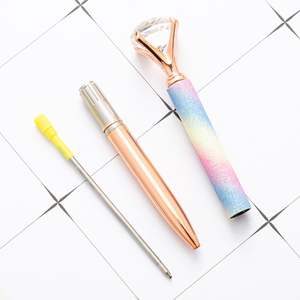 Vente flash - Cadeaux de luxe - Stylo à bille en métal diamanté personnalisé avec recharge Parker - Encre bleue/noire - Cadeau promotionnel de marque - Product Image 4