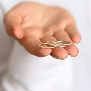 Bijoux personnalisés 10k 14k 18k véritable or jaune taille ronde diamant naturel bague de fiançailles bijoux de mariage de qualité supérieure pour femmes - Product Image 5