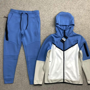 Ensemble de survêtement de haute qualité 100% sweat à capuche en coton et pantalon automne hiver pull avec logo personnalisé bas - Product Image 1