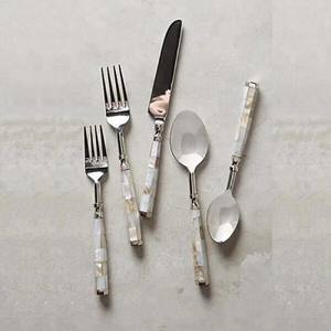 High Quality Luxury Royal <b>Cutlery</b> <b>Set</b> with Clear Acrylic and Designer <b>Gold</b> Plated Handle Stainless Steel Dining Fork - Product Image 5