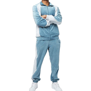 Ensemble de survêtements pour hommes en coton 100% de qualité supérieure, logo personnalisé, deux pièces, taille plus, tendance 2026 - Product Image 1