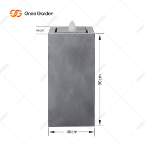 Nouvelle Arrivée 2026 Fontaine d'eau décorative de jardin extérieure en aluminium rectangulaire personnalisée, résistante aux intempéries, facile à installer et à brancher - Product Image 4