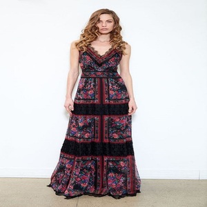 Robes d'été décontractées sans bretelles à taille naturelle pour femme, élégantes, patchwork, manches chauve-souris, ceinturées, amples, longueur genou, pour les vacances - Product Image 1