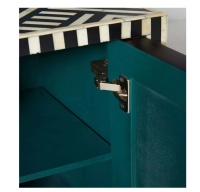 Meubles de luxe meilleur design buffet fait à la main en incrustation d'os motif rayé buffet/meuble