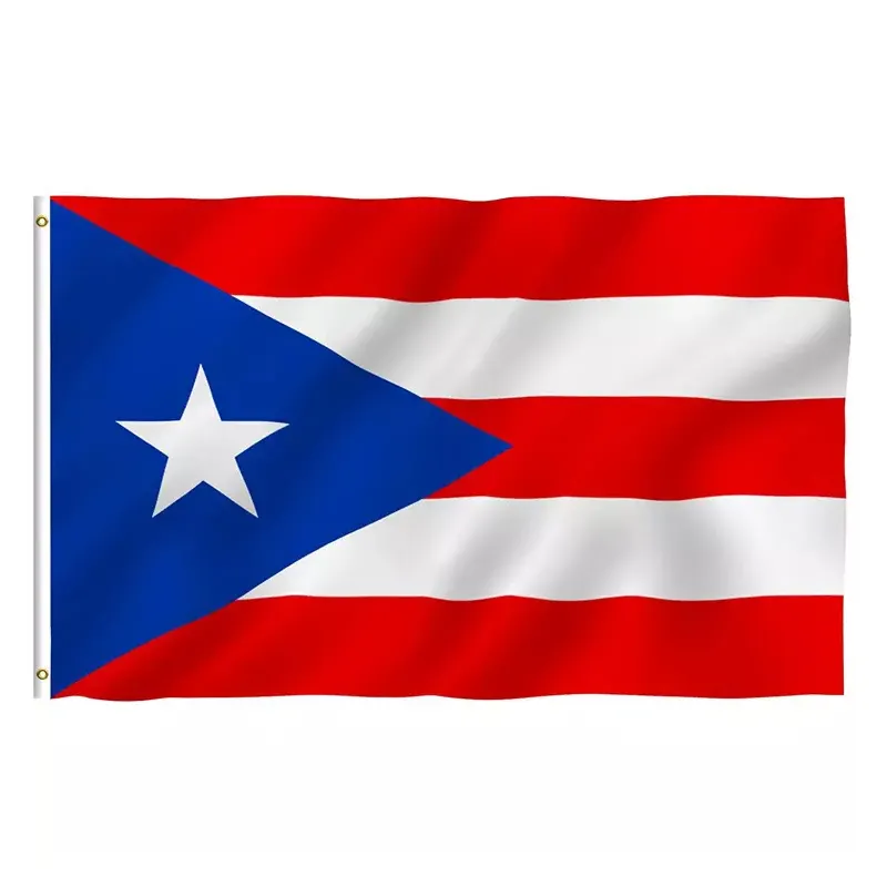 Cổng Rico cờ 100% polyester bandera de puerto Rico 3X5FT in kỹ thuật số tùy chỉnh puerto rican cổng Rico cờ