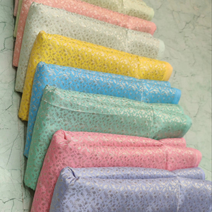 ชุดเดรสพิมพ์ลายดอกไม้เมทัลลิกผ้าแจ็คการ์ดหรูหราหนาพิมพ์ลายดอกไม้สำหรับเสื้อผ้าชุดเบาะกระเป๋า - Product Image 1