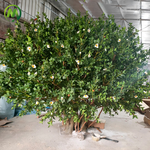 Feuille de fleur de thé artificielle de grande taille pour l'extérieur et l'<span class=keywords><strong>intérieur</strong></span>, Simulation haute de luxe, décoration d'arbre de fleur de camélia vert - Product Image 1