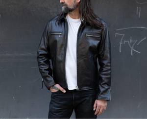 Veste d'hiver pour homme de conception haut de gamme, col montant, manches longues, 100% cuir de haute qualité, imperméable, respirante, logo personnalisé, personnalisable - Product Image 1