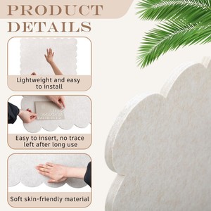 Tablero de anuncios de fieltro festoneado plegable, alternativa al tablero de <span class=keywords><strong>corcho</strong></span> Camel Pin para <span class=keywords><strong>pared</strong></span>, tablero de anuncios autoadhesivo - Product Image 3