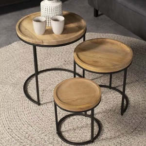 Elegante mesa auxiliar de madera rústica para salas de estar, dormitorios y oficinas con almacenamiento funcional y diseño resistente - Product Image 1