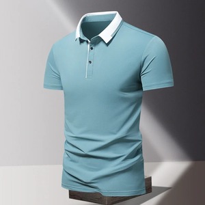 Polo pour hommes mode cou col rabattu hommes décontracté social polos chemise de golf de luxe - Product Image 4