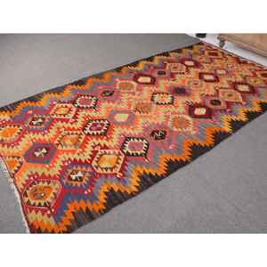 Alfombra Turca Grande de 5.1x9.8 pies, Alfombra Vintage, Alfombra Kilim con Diseño Floral Rojo - Product Image 2