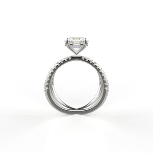 Avarta Jewellery Bague solitaire en or blanc de 1.50 carats et diamant rond de laboratoire de 80 cents - Product Image 2
