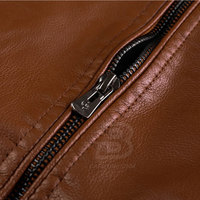Jaket Kulit Pria Kasual Berkualitas Tinggi Buatan Khusus yang Dapat Bernapas untuk Musim Dingin dengan Layanan OEM