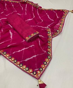 Banarasi saris en soie vêtements de fête mariage indien multi coloré lavage en machine nettoyage à sec vêtements ethniques - Product Image 3