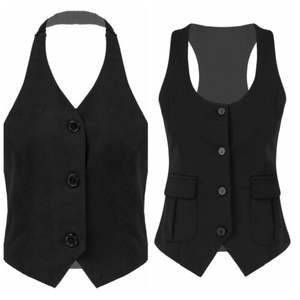 Chaleco corto estilo jacquard para mujer, chaqueta, chalecos - Product Image 2