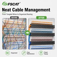 FSCAT FS-SWD4040 40x40mm Couvercle de conduit électrique à fente ouverte UL94 V-0 Sans halogène Résistant à la chaleur Gris/Blanc/Noir/Bleu Auto-adhésif