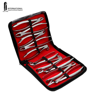 Kit de forceps d'extraction dentaire de haute qualité, 10 pièces, source d'alimentation manuelle, instruments chirurgicaux dentaires, acier inoxydable, poignée ergonomique - Product Image 1