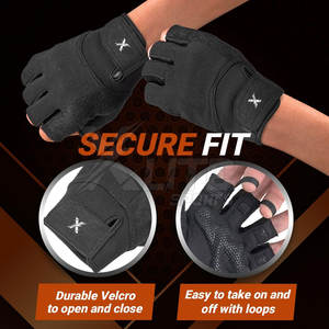 Guantes de Gimnasio Ligeros y Duraderos de Neopreno con Correa de Muñeca Ajustable Antideslizante, Diseño de Medio Dedo para Entrenamiento Físico - Product Image 3