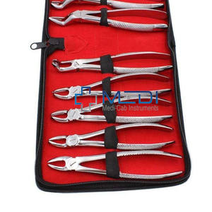 Bdeals 10 Pcs Dental Extracting Forceps Kit with <b>Velvet</b> <b>Pouch</b> offer - Product Image 2