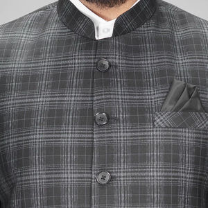 Traje Básico de 2 Piezas para Hombre, Traje de Estilo Jodhpuri de Poliéster, Corte Regular Largo, Antiarrugas, Transpirable, Características Formales - Product Image 1