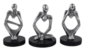 Meilleure vente moderne abstrait coulée aluminium Sculpture triste visage Statue pour salon bureau Table décorations anniversaire - Product Image 2