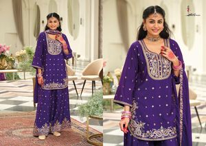 Magnifique Chinon avec broderie Salwar Suit Femme Fabricant et fournisseur de mode de Surat - Product Image 4