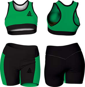 Sujetador deportivo con cuello Halter y parte delantera de giro sólido de 2 piezas para mujer y pantalones cortos de cintura alta, conjunto de entrenamiento para gimnasio, Yoga, Fitness, venta al por mayor - Product Image 2