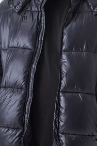 Chaqueta Acolchada con Capucha Personalizada de Alta Calidad, Talla Grande, Color Negro, Resistente al Viento, Abrigada para Invierno, con Bolsillos, para Hombre - Product Image 5