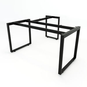 Patas de Mesa Metálicas Rectangulares en Forma de L HCRT015 de 140x140cm, Requiere Ensamblaje, Diseño Industrial para Comedor, Cocina, Hospital, Silla - Product Image 1