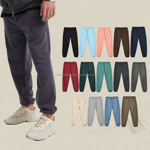 Ensemble survêtement en coton pour homme, sweat-shirt et pantalon de jogging uni personnalisé, décontracté, molletonné, deux pièces - Product Image 3