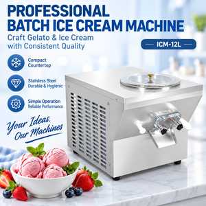 Machine à glace artisanale compacte Kolice ICM-12L, congélateur à glace dure, 12-16L, acier inoxydable, 110V 220V - Product Image 1