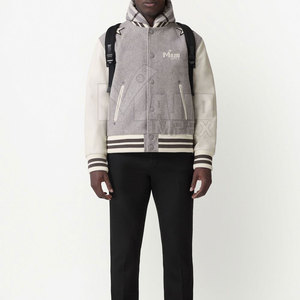 Nouvelle arrivée : veste d'hiver surdimensionnée pour homme, manches en cuir, col montant, respirante, antibactérienne, vêtements de sport en provenance du Pakistan - Product Image 3