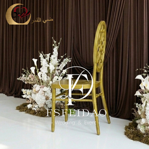 Wholesale Iron Fabric Spray <b>Painted</b> Golden Phoenix Modern Customizable Color Outdoor Dining Wedding Living Room Home Furniture - Product Image 3