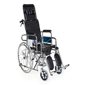Fauteuil roulant pliable pour patient avec design compact, facile à transporter, adapté aux cliniques et à l'usage domestique - Product Image 2
