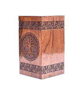 Urnas de cremación de madera hechas a mano de estilo americano moderno, entierro funerario decorativo para hombres y mujeres a bajo precio - Product Image 4