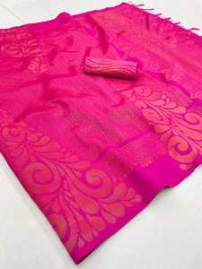 Collection de vêtements de mariage et de fête pour femmes Saree Blouse en soie avec cuivre Zari Work Indien Exportateur et fournisseur de la mode féminine - Product Image 3