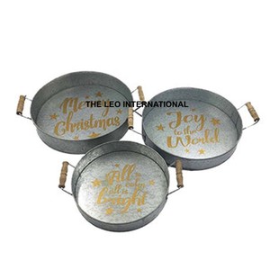 New Christmas Gift Wedding Kitchen Cheese Cake Service Trays Wedding Christmas <b>Decor</b> Luxury <b>Retro</b> Metal Gold Iron Tray - Product Image 5