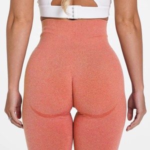 Women's High Waist Gym Sports Shorts Seamless Fitness <b>Leggings</b> with Three-Point Hip Design Casual Summer Yoga Running Pants - Product Image 2