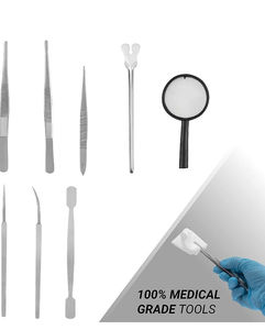 Kit de disección de acero inoxidable de 18 piezas todo en uno Manual gran base educativa para instrumentos quirúrgicos uso en campo de laboratorio - Product Image 3