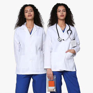 Blouse de laboratoire durable personnalisée en poly coton mélangé tissu respirant résistant aux taches pour les femmes personnel médical - Product Image 1