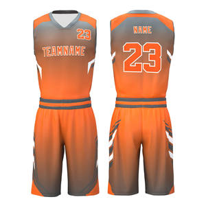 Ensemble de maillot de basket-ball pour hommes, impression double face, maillot et short pour l'entraînement sportif et les vêtements professionnels d'équipe - Product Image 1