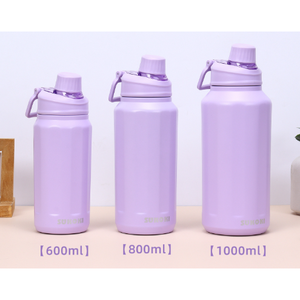 Botella de agua SilverJet de acero inoxidable con aislamiento al vacío de 600, 800 y 1000 ml con tapa para coche, hogar, oficina, regalo. - Product Image 6