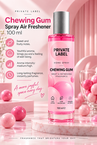 Spray Aromatizante para el Aire con Sabor a Chicle de Marca Privada 100ml OEM |   Spray Aromatizante para el Hogar con Aroma Dulce y Frutal |   España UE - Product Image 2