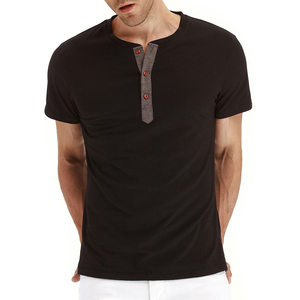 Camiseta de calidad de marca para hombre, cuello redondo, diseño ajustado, camisetas de punto de algodón sólido de manga corta, camisetas de moda para hombre - Product Image 1