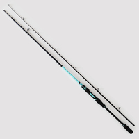 Canne à calamar légère en fibre de carbone de 2,4 m avec poignée en EVA, action lente moyenne, haute réponse, pour pêche en mer, guides en céramique