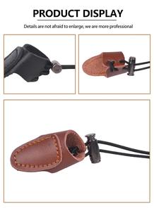 Ensemble de protège-doigts et de protège-pouce en cuir de qualité supérieure pour le tir à l'arc traditionnel, protection pour le tir à l'arc et à la flèche, équipement d'arcade durable - Product Image 5