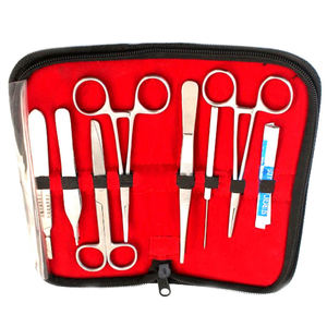 Kit d'outils de suture en acier inoxydable allemand avec support de scalpel Pince à moustiques Ciseaux à iris Kit de dissection médicale - Product Image 5